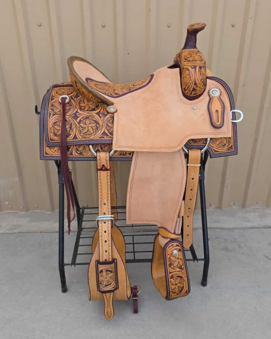 #2717 15.5" Corriente Team Roping Saddle