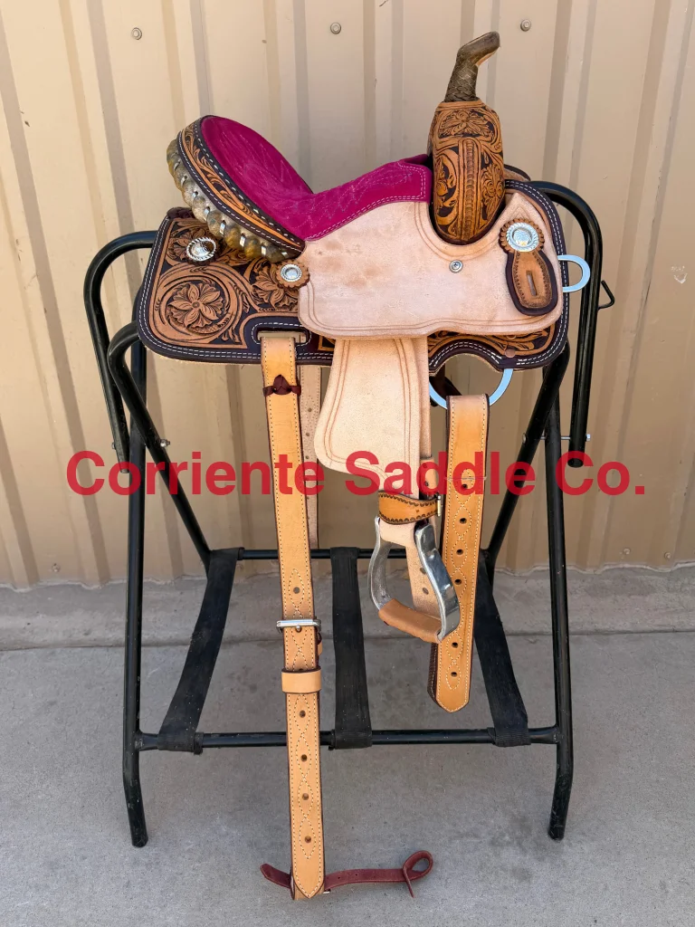 CSY 714B 10 Inch Corriente Youth Kids Barrel Saddle